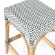 Robias Rectangular Rattan 24.5" Counter Stool, Navy and White