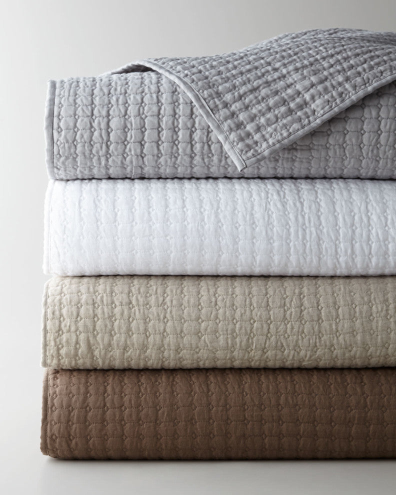 Cathalina Linen, Gray Chambray, Twin Quilt
