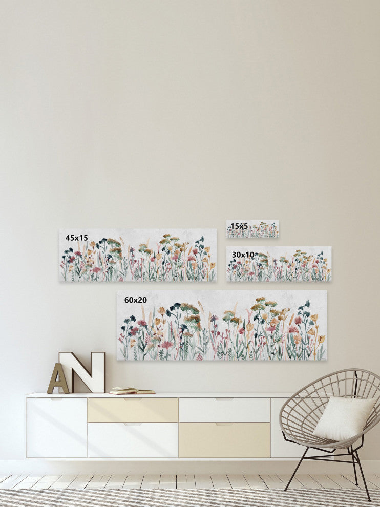 "Field of Flowers" Painting Print on Wrapped Canvas