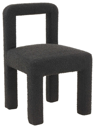 Hazel Boucle Dining Chair, Black