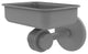 Satellite Orbit Two Wall Mount Soap Dish With Groovy Accents, Matte Gray
