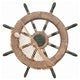 18" Wooden Ship Wheel With Net