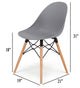 Seline Series Modern Accent Dining Chair with Beech Wood Legs , Gray