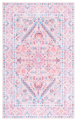 Safavieh Arizona Machine-Washable Collection ARZ315 Rug, Beige/Pink, 6'x9'