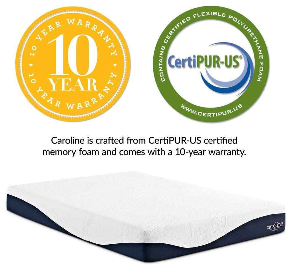 Caroline 10" Full Memory Foam Mattress