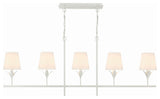 Crystorama Lighting Group 537 Broche 5 Light 54"W Linear - Matte White