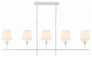 Crystorama Lighting Group 537 Broche 5 Light 54"W Linear - Matte White