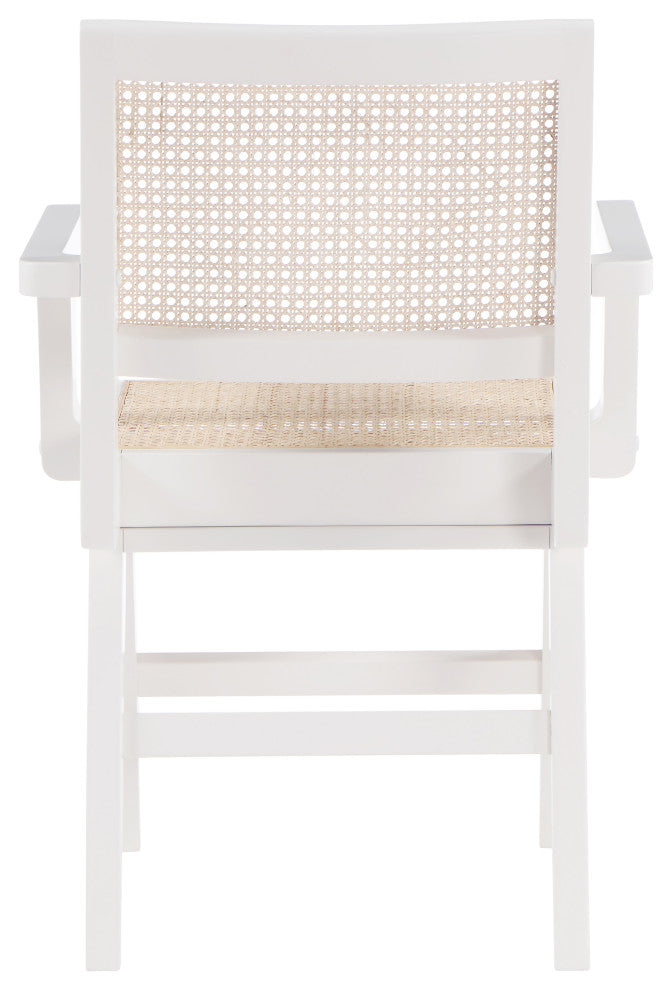 Preston Dining Chair, Set of 2, White, Arm Chair