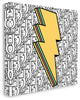 Lightning Bolt Shape Pop Art over High Fashion Pattern17x17