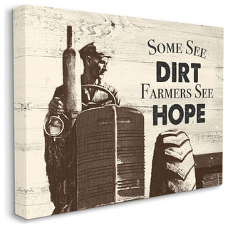 Farmers See Hope Rustic Wood Texture Word Design, 16"x20"