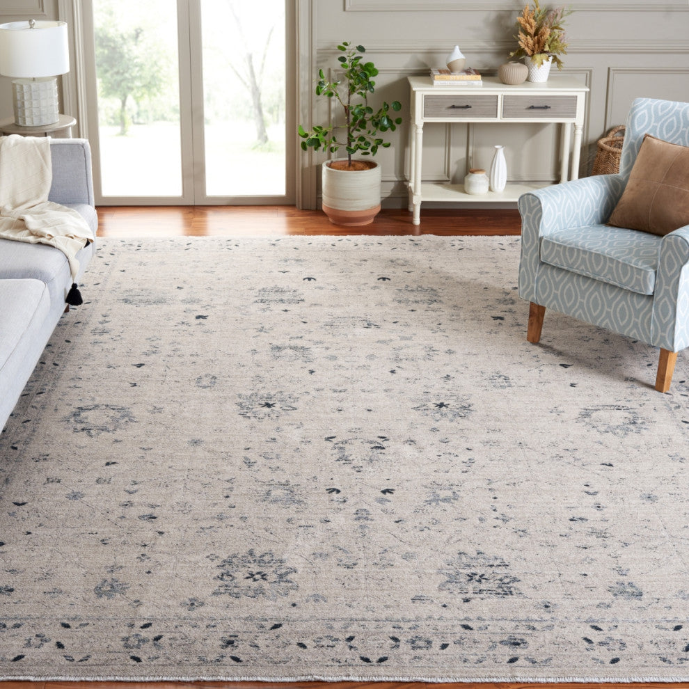 Safavieh Antique Patina ANP656 Rug, Ivory/Blue, 9'x11'6"