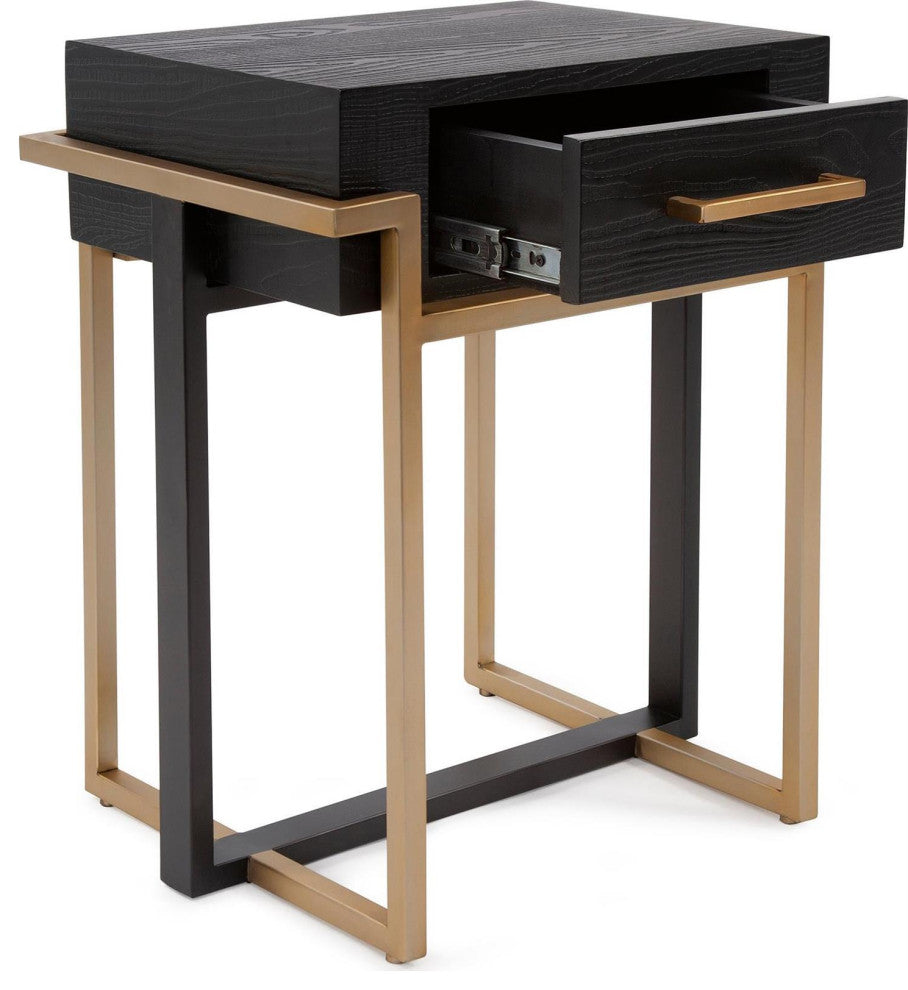 Sleek Evora Side Table with Double Base