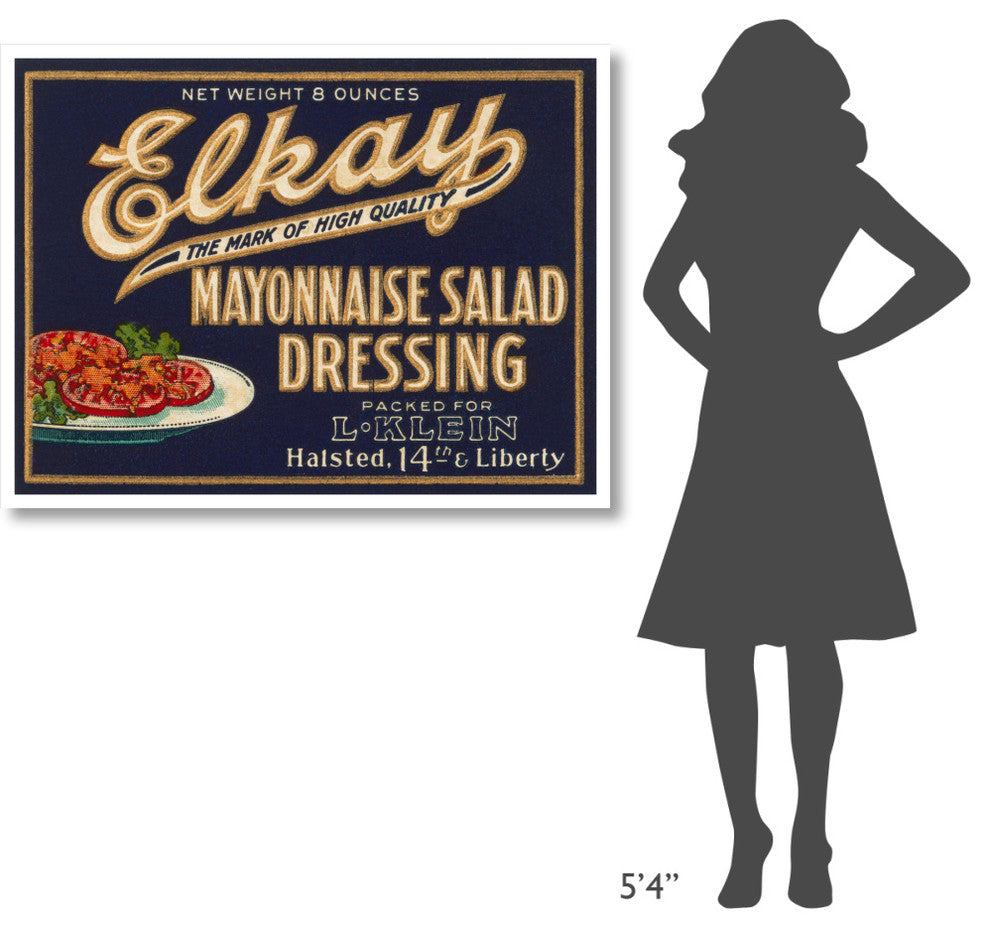 "Elkay Mayonnaise Salad Dressing" Digital Paper Print by Retrolabel, 46"x35"