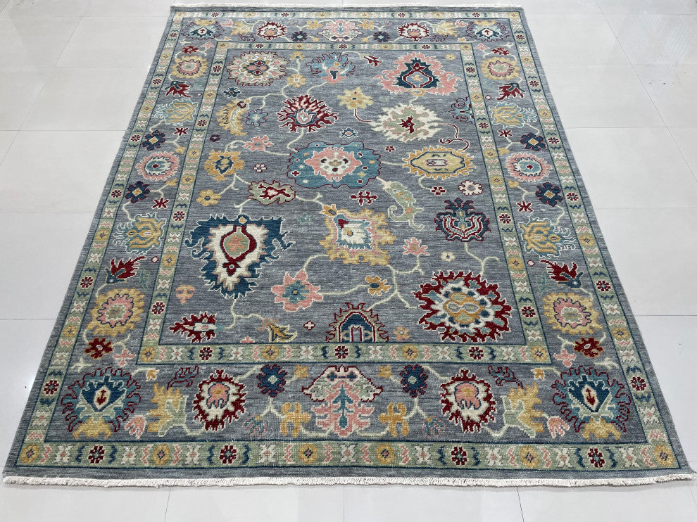 Gray Traditional Classic Colorful Mahal Classic Area Rug