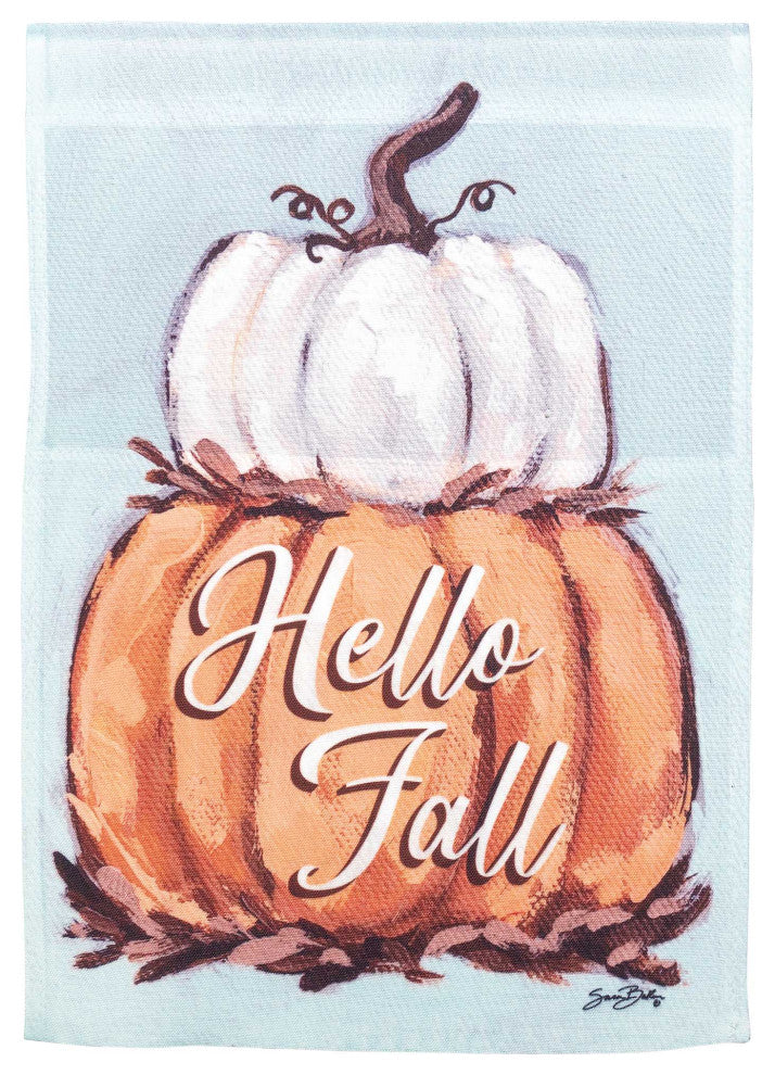 Pumpkin Stack Flag, Polyester, Garden