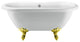 67" Streamline N1121GLD-WH Clawfoot Tub and Tray With External Drain