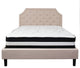 Brighton Queen Size Tufted Upholstered Platform Bed With Pocket Spring Mattress