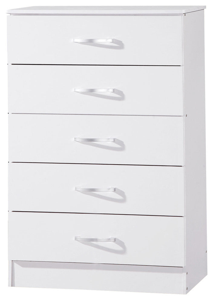 5 Drawer Chest, White