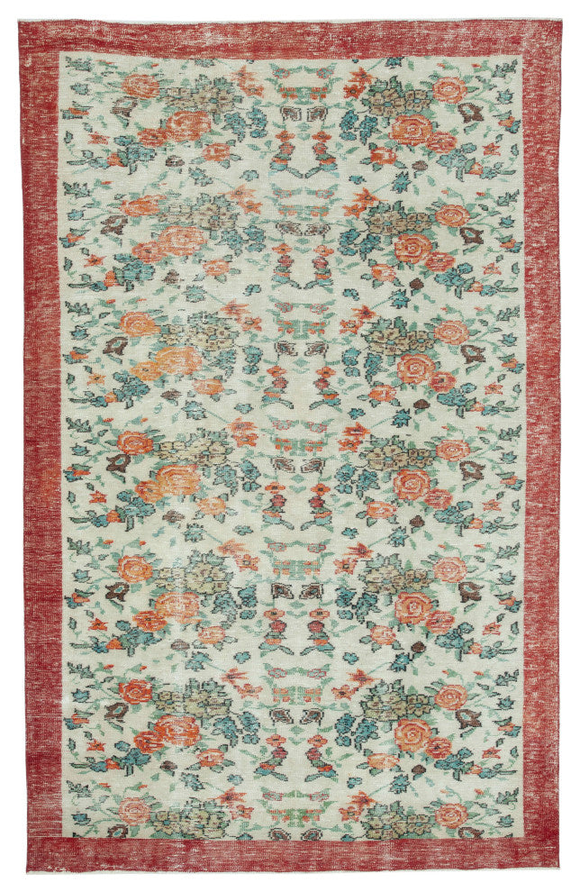 Rug N Carpet - Handmade Oriental 6' 2" x 9' 8" Antique Vintage Rug
