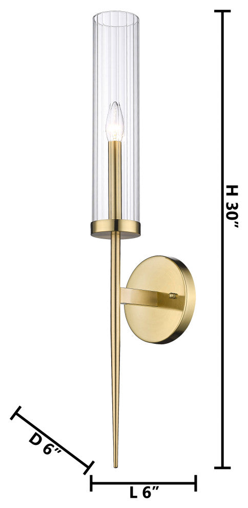 Bethel International Mu27W30G 1-Light Wallsconce, Gold