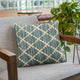 Plutus Blue Zig Zag Cut Diamond Luxury Throw Pillow, 12"x20"