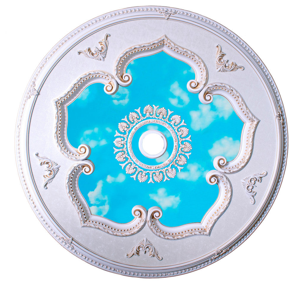 Artistry Lighting, Round 51" Antique White Ceiling Medallion (ART13-F1-022)