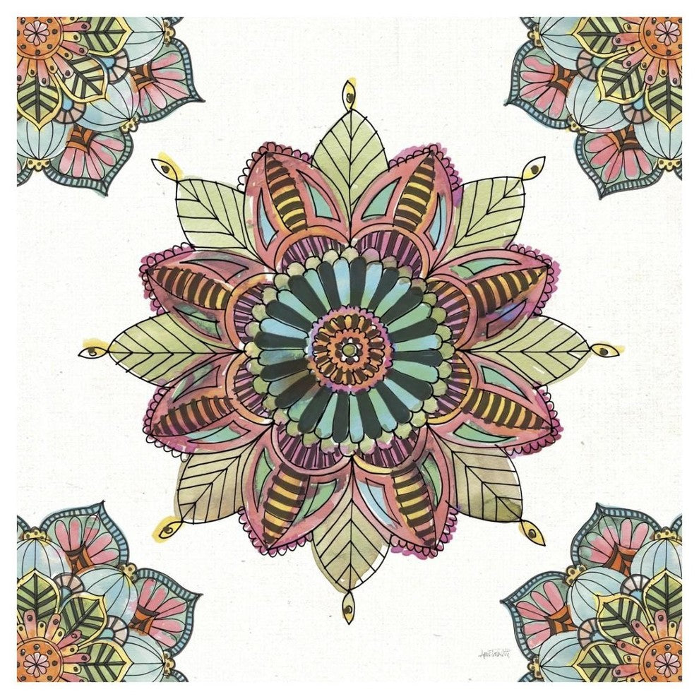 "Mandala Morning VI" Digital Paper Print by Anne Tavoletti, 26"x26"