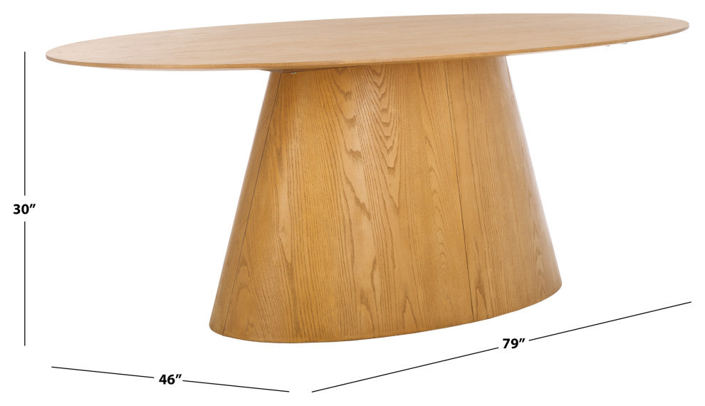 Safavieh Couture Owyn Oval Wood Dining Table, Natural