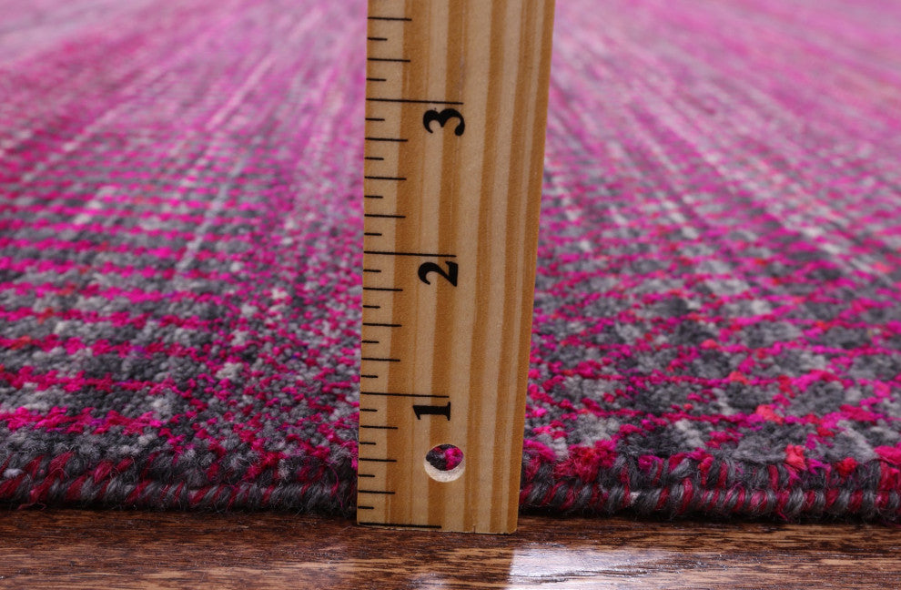 8' 11" X 12' 2" Super Savannah Gabbeh Hand-Knotted Wool and Silk Rug Q6099