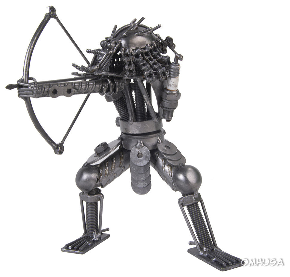 Metal Predator With Bow and Arrow