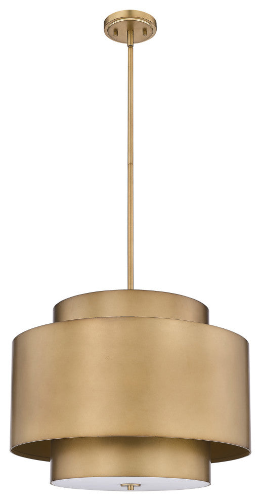 Zlite 739P24-RB 3-Light Pendant, Rubbed Brass