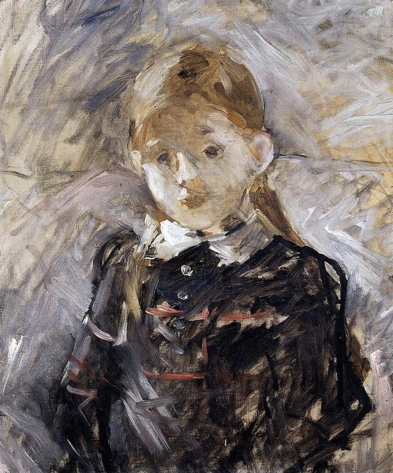 Berthe Morisot Little Girl With Blond Hair, Gallery Wrapped Canvas, 20"x25"