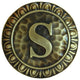 Initial A Knob Antique Brass, Antique Brass, S