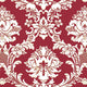 Stripes And Damasks, Classic Damask Stripes White, Red Wallpaper Roll