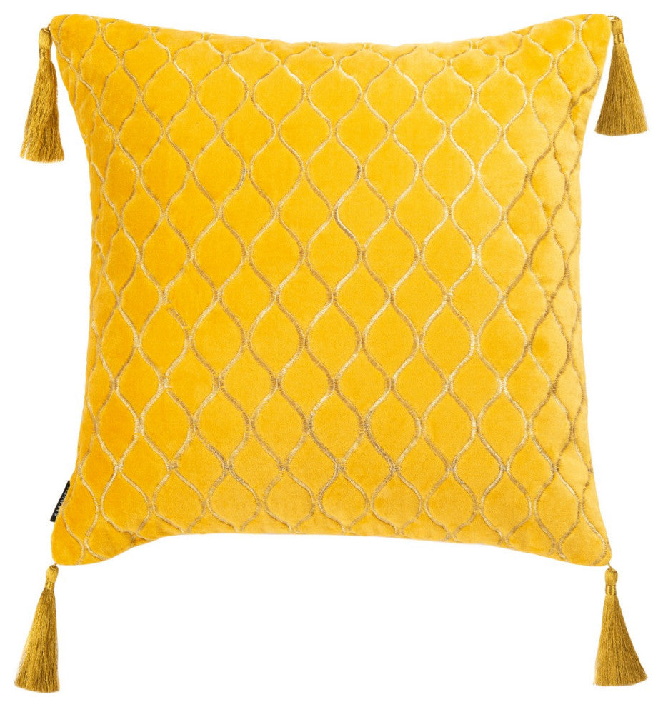 Safavieh Cilan Pillow Yellow 18" X 18"