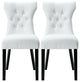 Modern White Silhouette Dining Chairs Set of 2