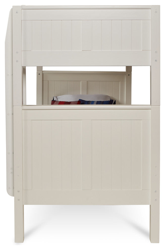 Camaflexi Twin Bunk Bed, Panel Headboard, White