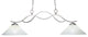 Revo 2-Light Island, Aged Silver Finish, 12" Gold Ice Glass