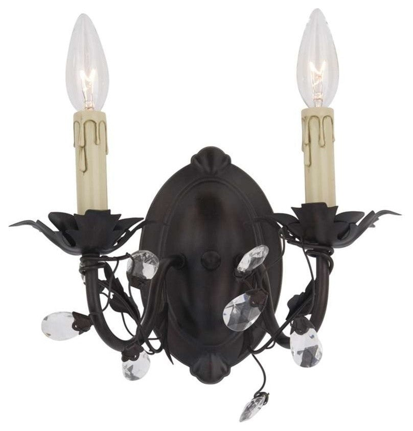 Maxim Elegante 2-Light Wall Sconce Oil Rubbed Bronze - 2857OI
