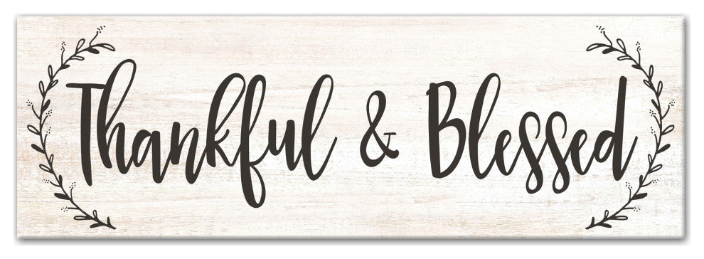 Thankful and Blessed 12x36 Canvas Wall Art