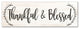 Thankful and Blessed 12x36 Canvas Wall Art