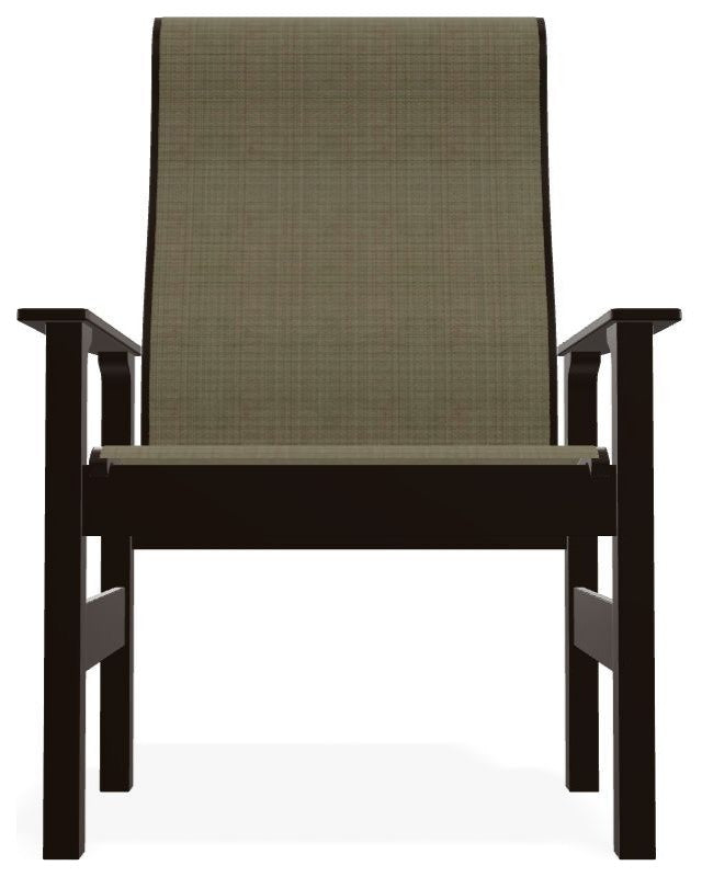 Leeward Sling Outdoor Armchair, Elevation Stone/Kona