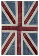 Rug N Carpet - Hand-knotted Anatolian 4' 0'' x 6' 0'' Flag Patchwork Rug