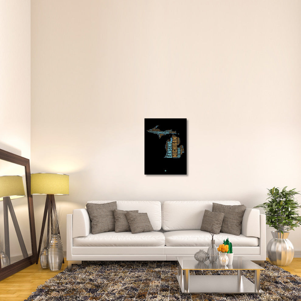 "Michigan Word Cloud 1" Fine Art Print