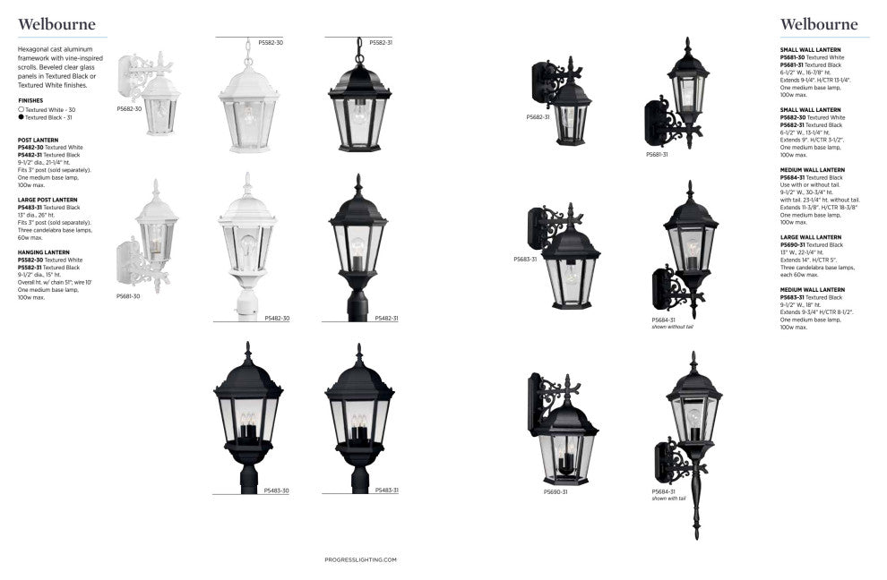 Progress Lighting 1-26W Gu24 Post Lantern, White