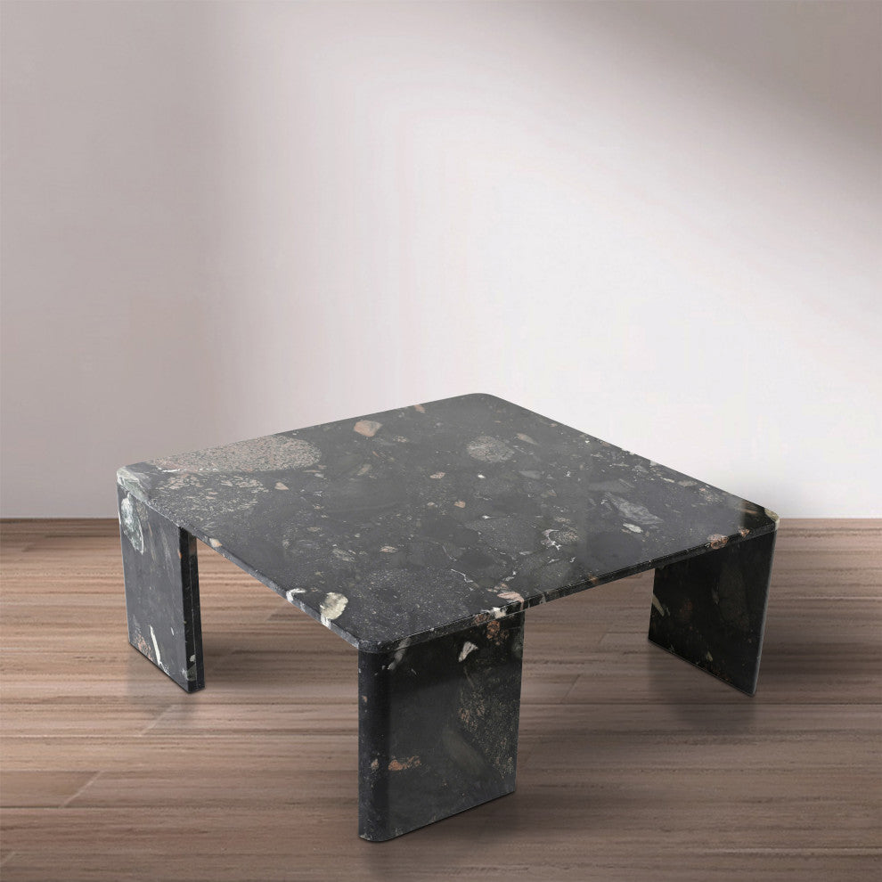 Livorno Marble Coffee Table, Stone, Granite