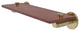 Tribecca 16" Solid Wood Shelf, Unlacquered Brass