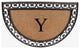 A1HC Natural Coir Monogrammed Door Mat For Front Door, 30"x48", Y