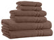 100% Cotton 6-Piece Bath Towel Set - 650 GSM - Made in India, Brown