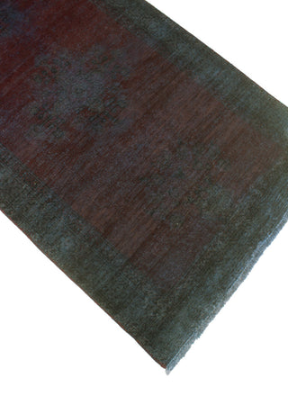 Vintage Distressed Overdyed Rayford Burgundy Runner